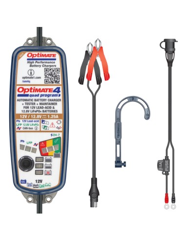 CARGADOR/MANTENEDOR BATERÍAS OPTIMATE 4 QUAD PROGRAM TM-630 