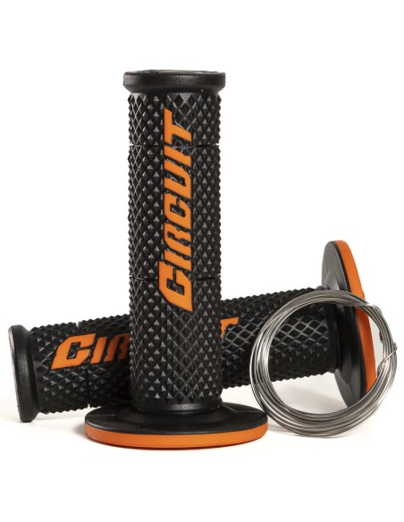 Puños Circuit V Negro / Naranja 