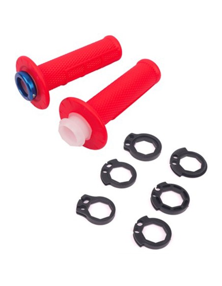 PUÑOS UP DESIGN HOLESHOT MX LOCK ON ROJO 22/24 120 MM 