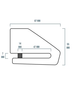 BLOQUEO DISCO XENA X2 Color Negro 14 mm  2