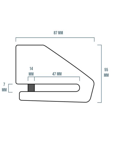 BLOQUEO DISCO XENA X2 Color Negro 14 mm 