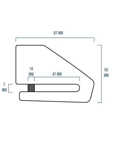 BLOQUEO DISCO XENA X2 Color Negro 14 mm 