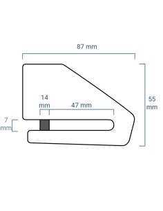 BLOQUEO DISCO XENA X2 Color Naranja 14 mm  2