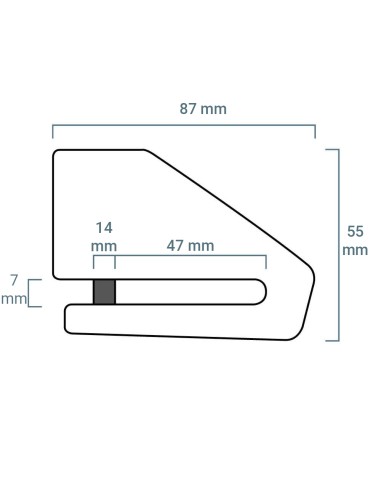 BLOQUEO DISCO XENA X2 Color Naranja 14 mm 