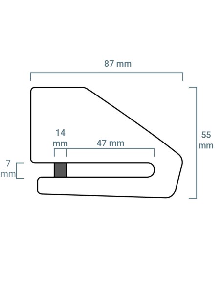 BLOQUEO DISCO XENA X2 Color Naranja 14 mm 