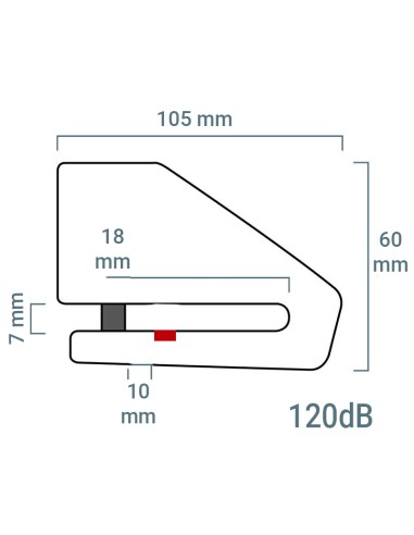 BLOQUEO DISCO XENA XX15 Acero Inoxidable 14mm 
