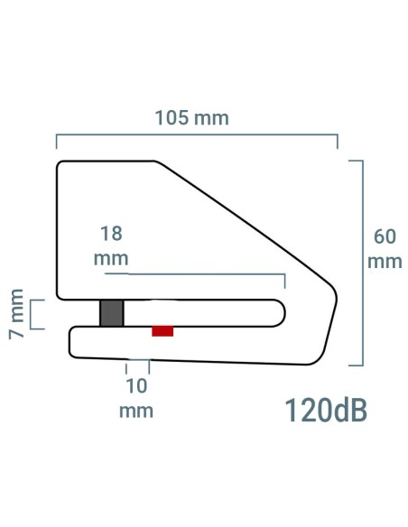 BLOQUEO DISCO XENA XX15 Acero Inoxidable 14mm 