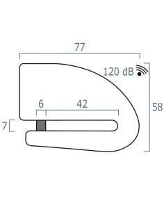 BLOQUEO DISCO XENA XX6  Acero Inoxidable 6 mm  2