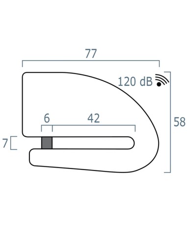 BLOQUEO DISCO XENA XX6  Acero Inoxidable 6 mm 