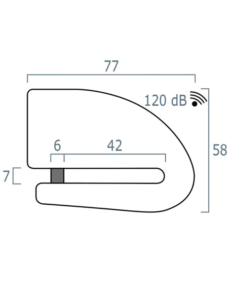 BLOQUEO DISCO XENA XX6  Acero Inoxidable 6 mm 