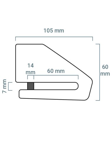 BLOQUEO DISCO XENA XX15 Bluetooth Acero Inoxidable 14 mm 