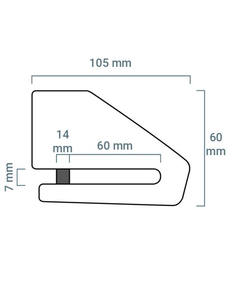BLOQUEO DISCO XENA XX15 Bluetooth Acero Inoxidable 14 mm 