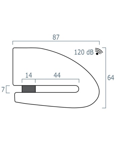 BLOQUEO DISCO XENA XX14 Bluetooth Acero Inoxidable 14 mm 