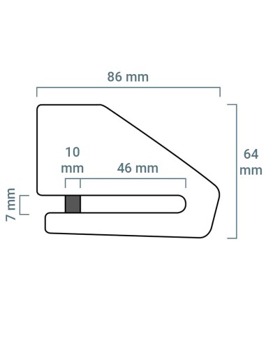 BLOQUEO DISCO XENA XX10 Acero Inoxidable 10 mm 