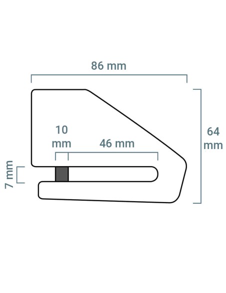 BLOQUEO DISCO XENA XX10 Acero Inoxidable 10 mm 