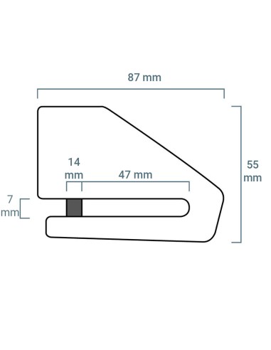 BLOQUEO DISCO XENA X2 Acero Inoxidable 14 mm 