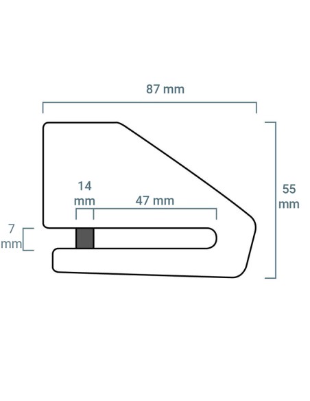 BLOQUEO DISCO XENA X2 Acero Inoxidable 14 mm 