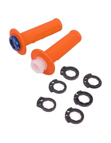 PUÑOS UP DESIGN HOLESHOT MX LOCK ON NARANJA 22/24 120 MM 