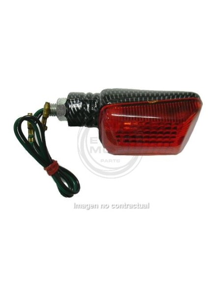 Intermitente mini brazo corto aspecto carbono Universal, cantidad mínima 2 unidades.  