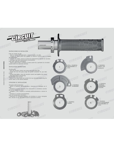 Puños Circuit Kira Lock On gris 