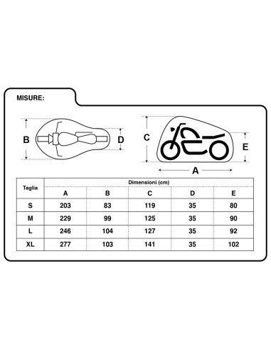 Funda protectora moto Topline gris Talla S