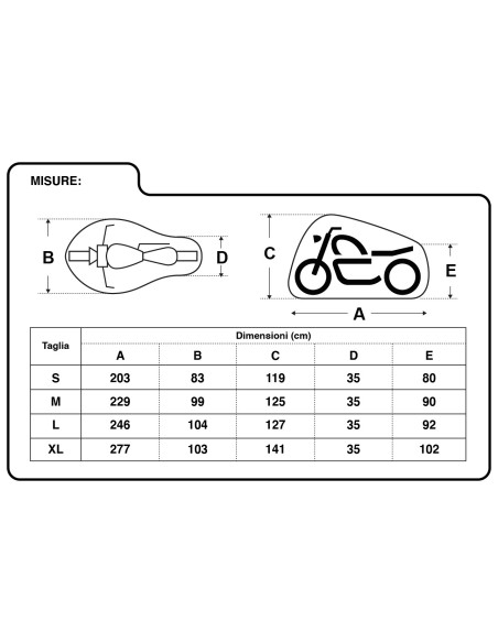 Funda protectora moto Topline gris Talla S