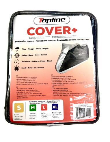 Funda protectora moto Topline gris Talla S