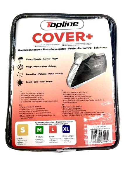 Funda protectora moto Topline gris Talla S