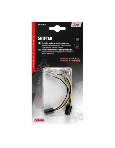SHIFTER, CONTROLADOR DE INTERMITENTES MULTIFUNCIÓN PARA MOTOS 
