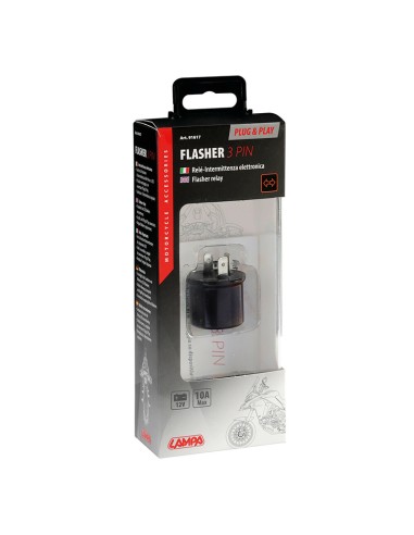 FLASHER 3 PIN, INTERMITENCIA ELECTRÓNICA PLUG & PLAY - 12V - 10A 