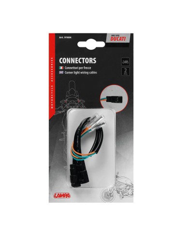 CONECTORES PARA INTERMITENTES, 2 UDS - COMPATIBLE PARA - DUCATI (TYPE 1) 