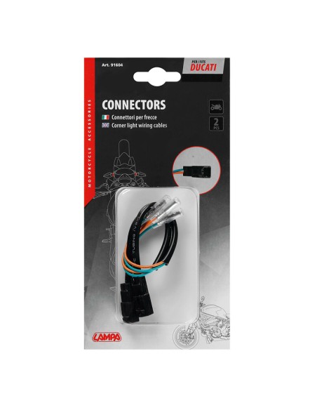 CONECTORES PARA INTERMITENTES, 2 UDS - COMPATIBLE PARA - DUCATI (TYPE 1) 