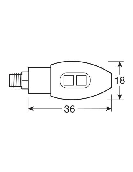 VOLT, INTERMITENTES DE LED - NEGRO 