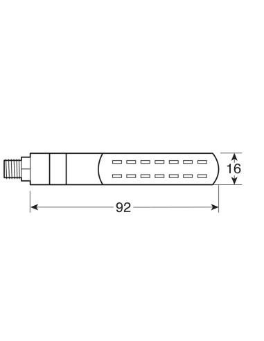 LINE SQ FRONT, INTERMITENTES DE LED SECUENCIAL Y LUZ DE POSICIÓN DELANTERA - 12V LED 