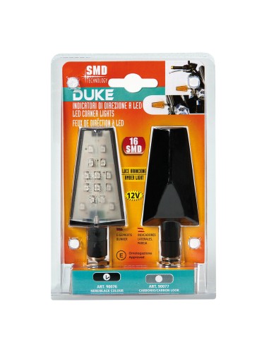 DUKE, INTERMITENTES CON LED - 12V LED - NEGRO 