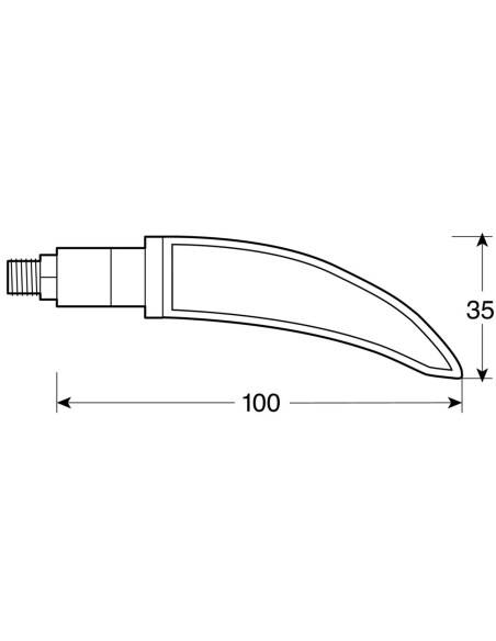 KATANA, INTERMITENTES CON LED - 12V LED - NEGRO 