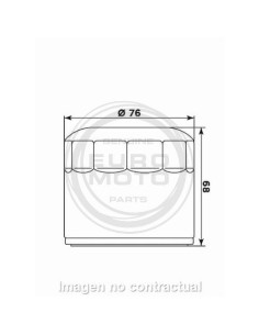 Filtro aceite Meiwa Harley Davidson (cromado) 2