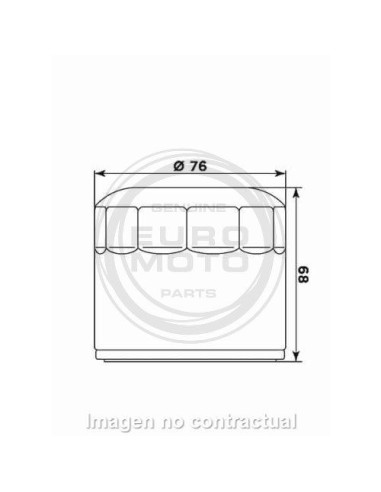 Filtro aceite Meiwa Harley Davidson (cromado)