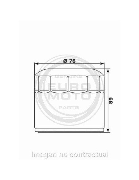 Filtro aceite Meiwa Harley Davidson (cromado)
