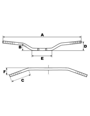 Manillar Acero TRW 24,5 mm Flyerbar Custom Standar 