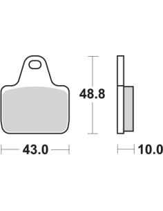 Pastilla de freno SBS P805-DS 2