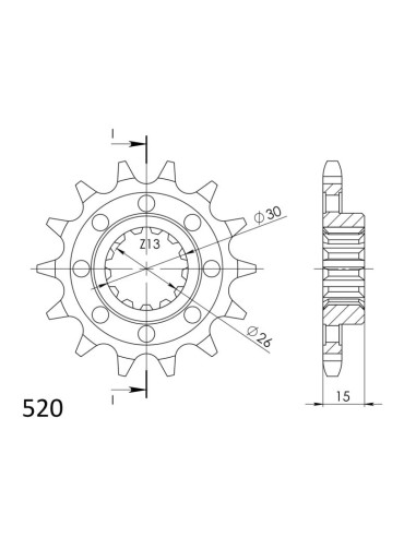 Piñón Supersprox BMW 520 x 14 