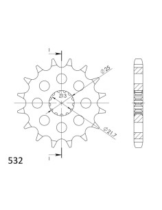 Piñón Supersprox Suzuki 532 x 14  2