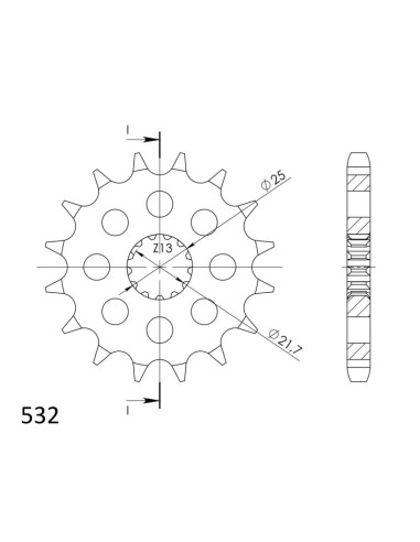 Piñón Supersprox Suzuki 532 x 14 