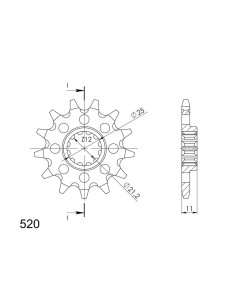 Piñón Supersprox Husqvarna 520 x 14  2