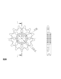 Piñón Supersprox Husqvarna 520 x 15  2