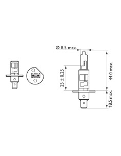 Lampara Philips Halógena H1 Longer Life 12V 55W 2