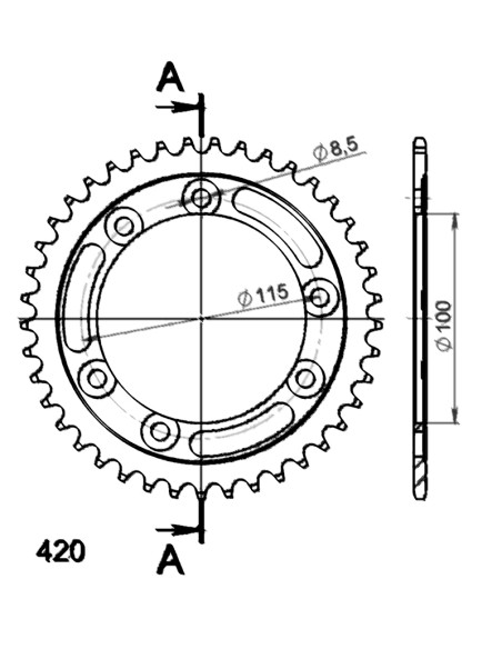 Corona Supersprox acero Beta 420 x 41 