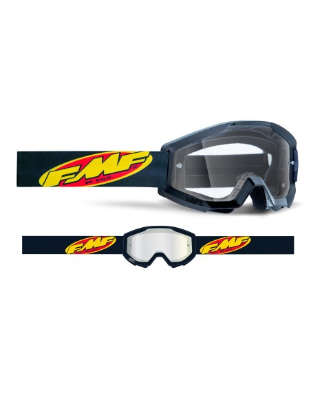 FMF POWERCORE YOUTH (JUNIOR) GOGGLE CORE BLACK - CLEAR LENS 