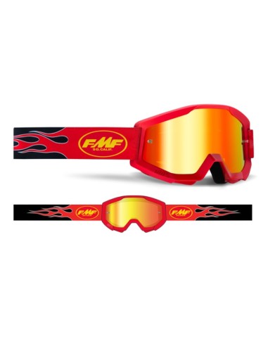 FMF POWERCORE YOUTH (JUNIOR) GOGGLE FLAME RED - MIRROR RED  